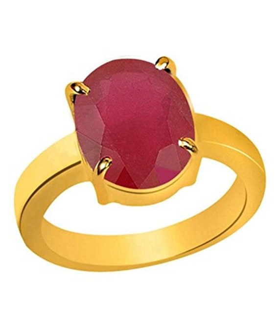 Buy RRVGEM Natural Ruby Stone Manik Ring Adjustable Panchdhatu Ring  Gemstone Gold Plated Ring Adjustable Ring 3.50 Ratti Rashi Ratan Adjustable  Ring For Men And Women By LAB -CERTIFIED Online In India