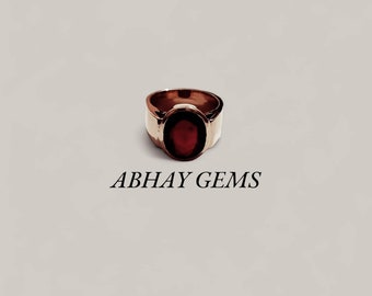 Anello Regolabile In Granato Hessonite (Gomed) Naturale 5.47 Ct - Certificato WTGTL, Non Riscaldato, Per Scopi Astrologici