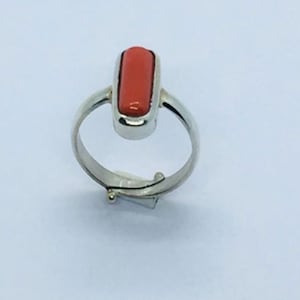Certified Red Coral Sterling Silver Ring: Astrological Statement Jewelry