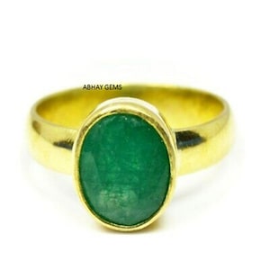 Certified Emerald Ring: Astrological Copper Ring for Men & Women