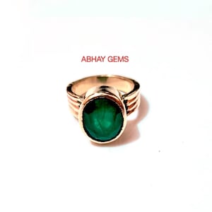 Certified Emerald Ring: Punchdhatu Unisex Gemstone Jewelry
