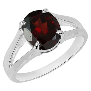 Certified Hessonite Garnet Ring: 925 Sterling Silver Unisex Gemstone