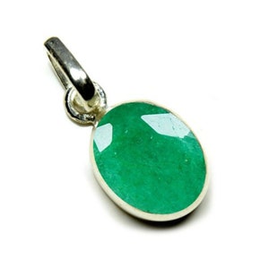 Natural Emerald Sterling Silver Pendant: May Birthstone Astrology