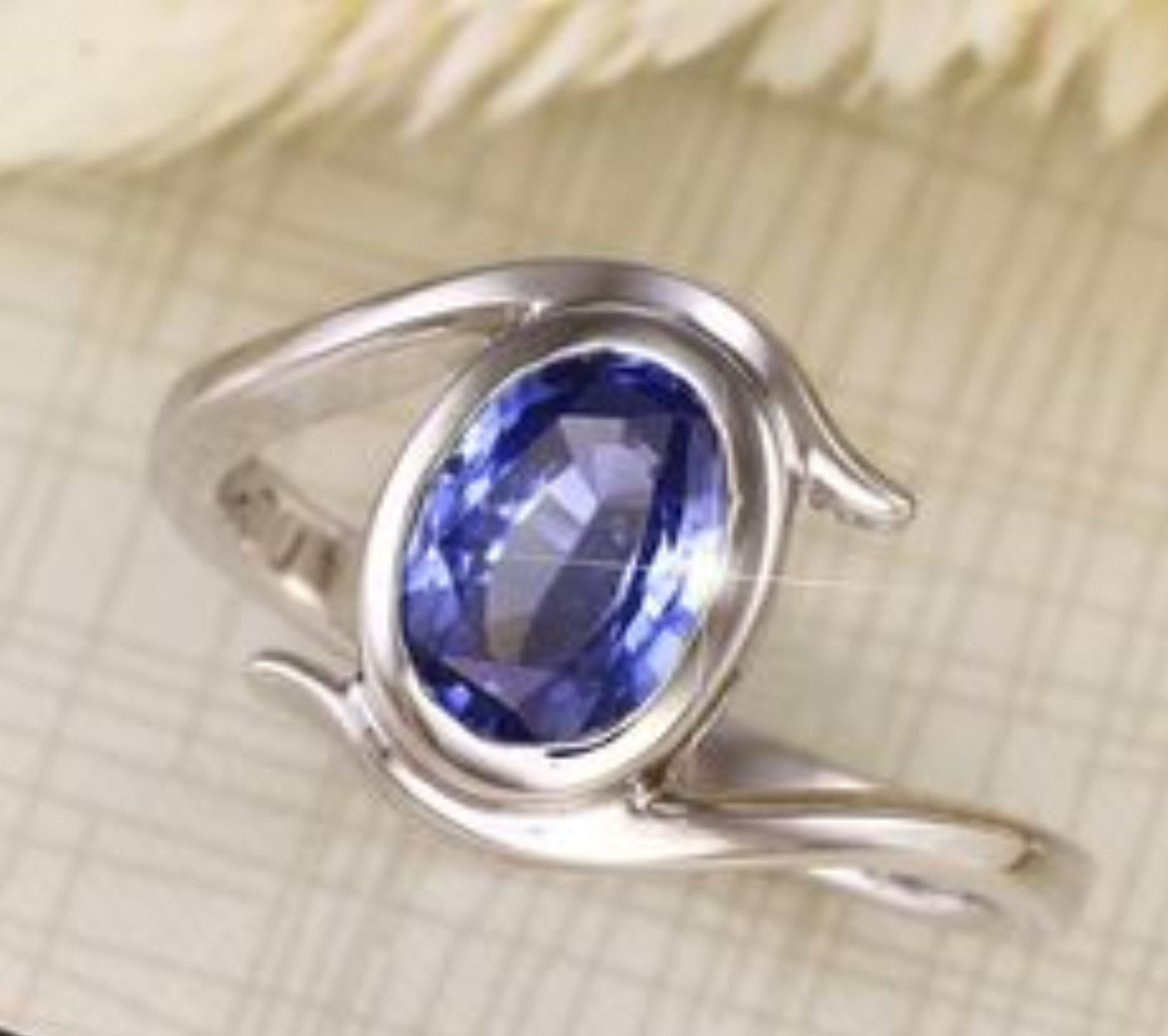 Natural Certified Ceylon Blue Sapphire neelam Rashi Ratan Astrological Purpose Ring in 92.5 Sterling Silver for Men and Women by ABHAY Gems Etsy UK