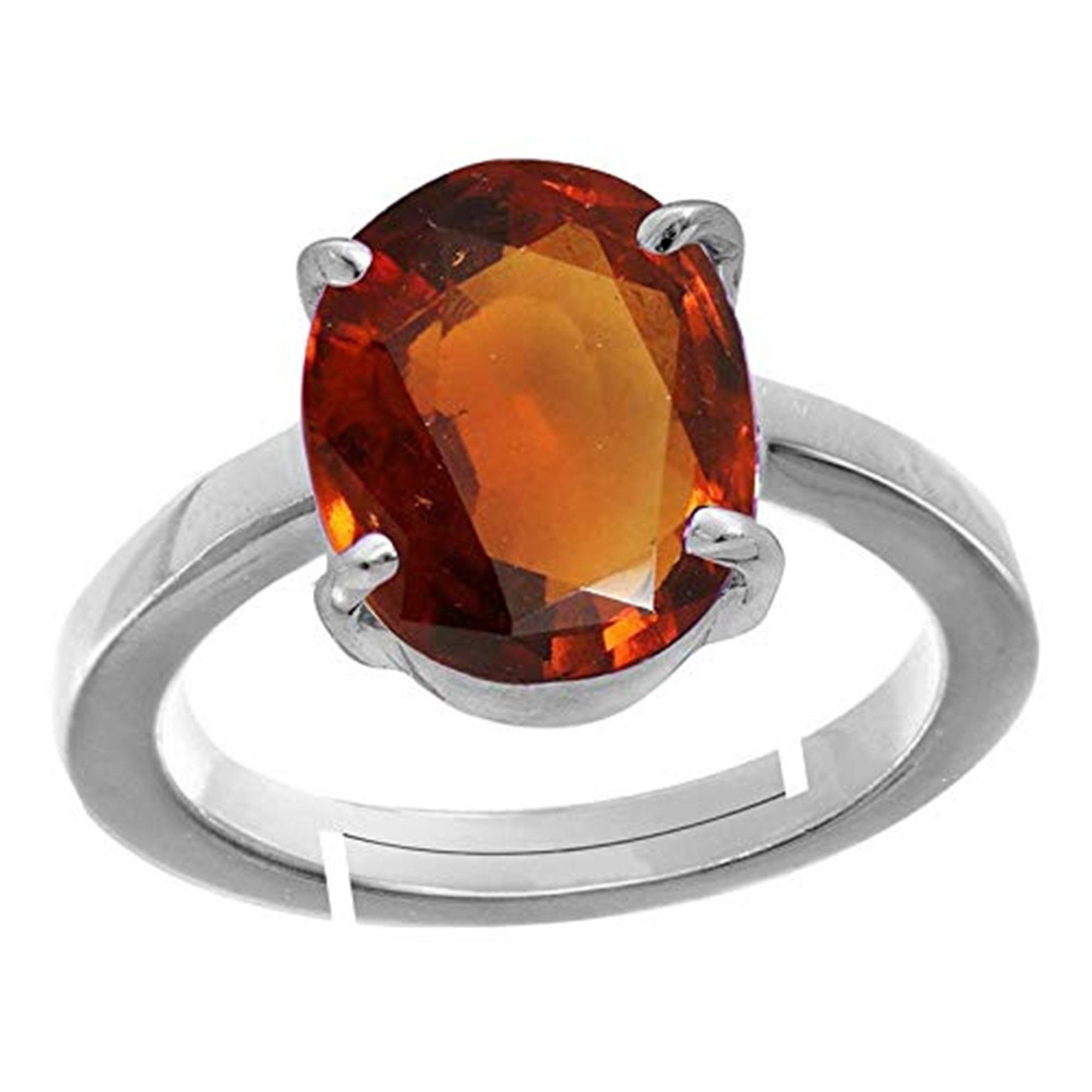 SIDHARTH GEMS Gomed Ring 5.25 Ratti 4.00 Carat Natural and Certified  Hessonite Garnet (Gomed) Astrological Gemstone Adjustable for Men And Women  : Amazon.in: Jewellery