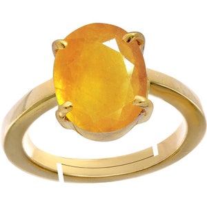 Certified Yellow Sapphire Ring: Copper Panchdhatu Astrology Ring