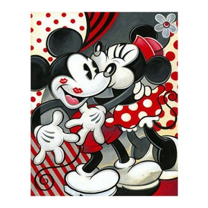 5D Diamond Painting Mickey and Minnie Valentine Kit - Bonanza