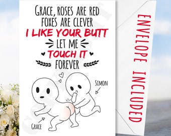 Personalized Funny Anniversary Card: Inappropriate Butt Slap