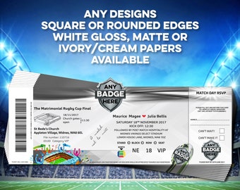 Rugby Invitation Etsy