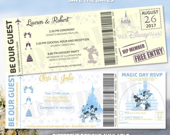 Personalized Castle Wedding Invitation: Magic Theme, Save the Date