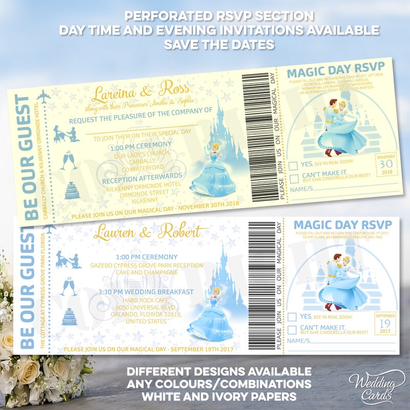 Cinderella Wedding Invitations Etsy
