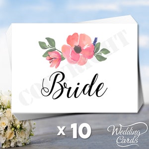 10 x Nomes de mesa personalizados Favores Decoração Plano de assentos Festa de casamento Convidados Convidados Batizado Aniversário Noivado Cartões de lugar A7