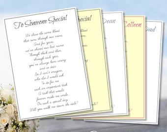 Tarjeta de invitación de boda personalizada: Acompáñame al altar A6