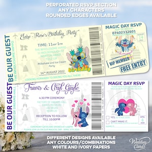 Personalisierte Hochzeitseinladung Geburtstag Taufe Einladungskarte Bordkarte Tickets lädt Pässe Save the date Dankeskarte
