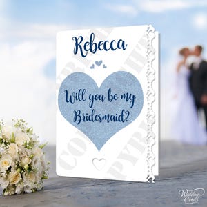 Will you be my Brautjungfer Beste Freundin Blumenmädchen Trauzeugin Karte Trauung Einladung Love Party Gefaltete Postkarte A6