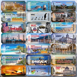 Personalisierter Überraschungsflug Geburtstag Jahrestag Reise Ausflug enthüllen Reise Bordkarte Gutschein Coupon Beliebiges Ziel Ticketkarte