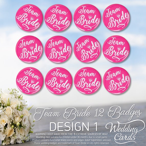Bride to Be Badge Hen Do Girls Night Out Party Accessory Diamante Lace Pink Pin