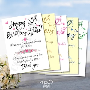 Scatola postale personalizzata per compleanno, battesimo, anniversario, matrimonio, denominazione, decorazione, regalo, festa, scatola postale, segnaposto, cartello, formato A4