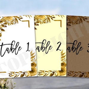 Números de mesa personalizados para fiestas de cumpleaños y bodas, nombres, decoración, comida para bufé, flores, tarjetas decorativas Kraft de color blanco marfil, tamaño A6