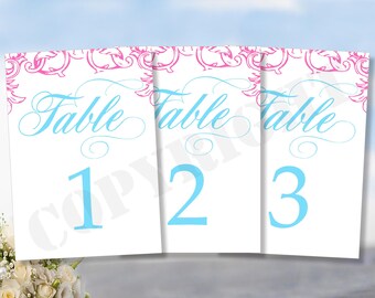 Personalized Wedding Table Numbers: A6 Celebration Decor