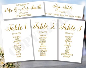 Personalized Wedding Table Place Cards: Elegant Seating Cards