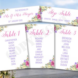 1 x パーソナライズされたテーブル席の座席カード 結婚式セレモニープラン 当日の予定 サービス名 名前 花 カード ポストカード アイボリー A5