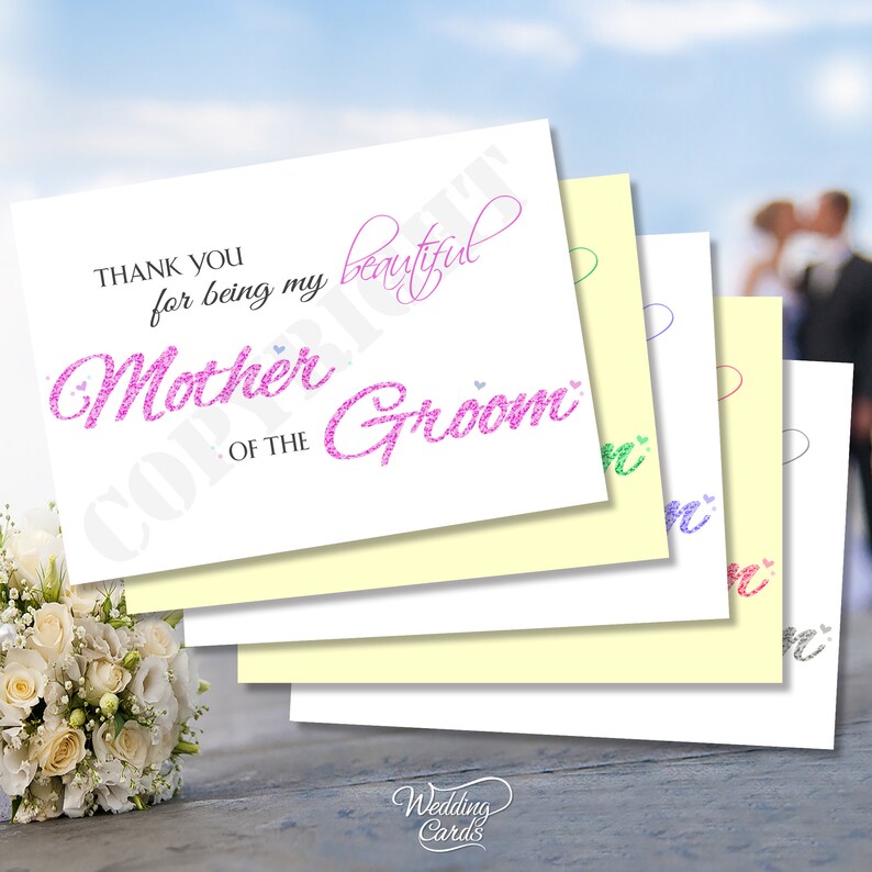 Thank you for being my beautifulwonderful MotherFather of the BrideGroom ParentsGrandparents Wedding Personalised Invite Invitation Card