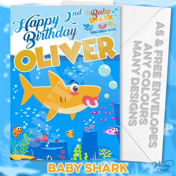 Modèle De Carte De Requin D'anniversaire Pour Enfants | Vecteur Gratuite
