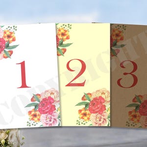 Números de mesa personalizados para bodas, cumpleaños, fiestas, nombres, decoración de lujo, celebración, evento, comida, flores, tarjetas decorativas en papel kraft blanco marfil, tamaño A6