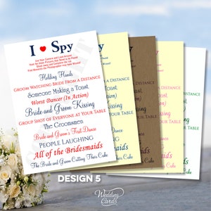 4 x I Spy with my little eye Challenge Pictures Display Wedding Game Favours Decoration Table Activities Camera Photo Children Kids Cards A6 画像 5