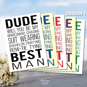 Mec, serez-vous mon garçon d'honneur Usher Blanc brillant Blanc mat Ivoire/crème Papiers kraft Mariage Invitation personnalisée Enveloppe gratuite Carte