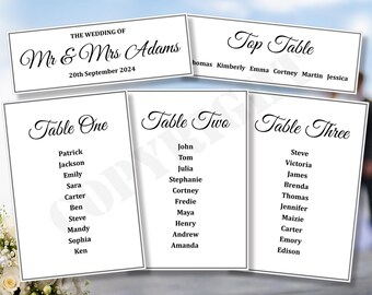 Personalized Wedding Place Card: Ivory or Kraft Seating Cards