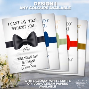 Carte d'invitation A6 personnalisée Je ne peux pas dire « oui » sans vous Serez-vous mon témoin garçon d'honneur huissiere de mariage garçon porteur d'alliances ?