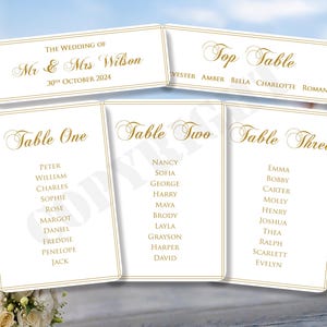 1 x Cartão de lugar de mesa personalizado para plano de celebração de casamento Ordem do dia Nosso serviço de casamento Nome Bordas arredondadas Efeito Nomes Cartões A5