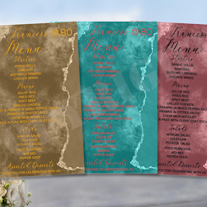 10 x Cartões de Menu Personalizados Decoração de Mesa de Lugar Casamento de Luxo Festa de Aniversário Plano de Ocasião Especial Bebidas Comida Buffet Conjunto