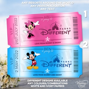 Personalisierte Reise Überraschungskarte Ticket Gutschein Coupon vorhanden Geschenk Flug Pass Geburtstag Themed Reveal Karten von Setting Palmet Palmyarthaar