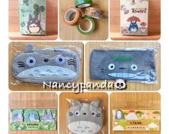 Papeterie Totoro Ghibli - Post it notes ruban adhésives masking tape trousse porte monnaie