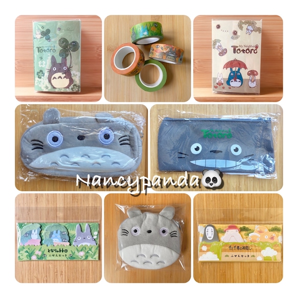 Papeterie Totoro Ghibli - Post it notes ruban adhésives masking tape trousse porte monnaie