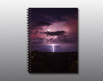 Spiral Notebook - Ruled Line - Monsoon Lightning