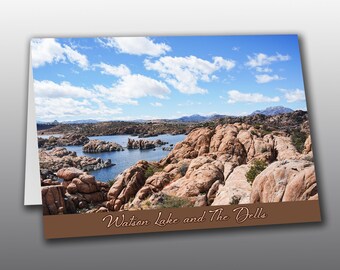 Watson Lake and The Dells with Thumb Butte and Granite Mountain - Photographic Greeting Card