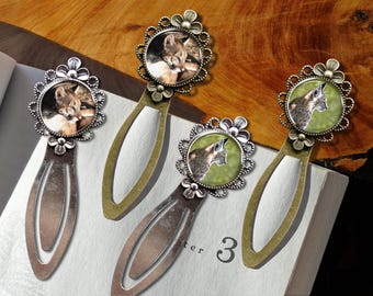 Metal Bookmark Large Cat Handmade Gift for Nature Lover Book Accessory of Cougar Spirit Animal Wildlife Bobcat Photo Back to School Readers