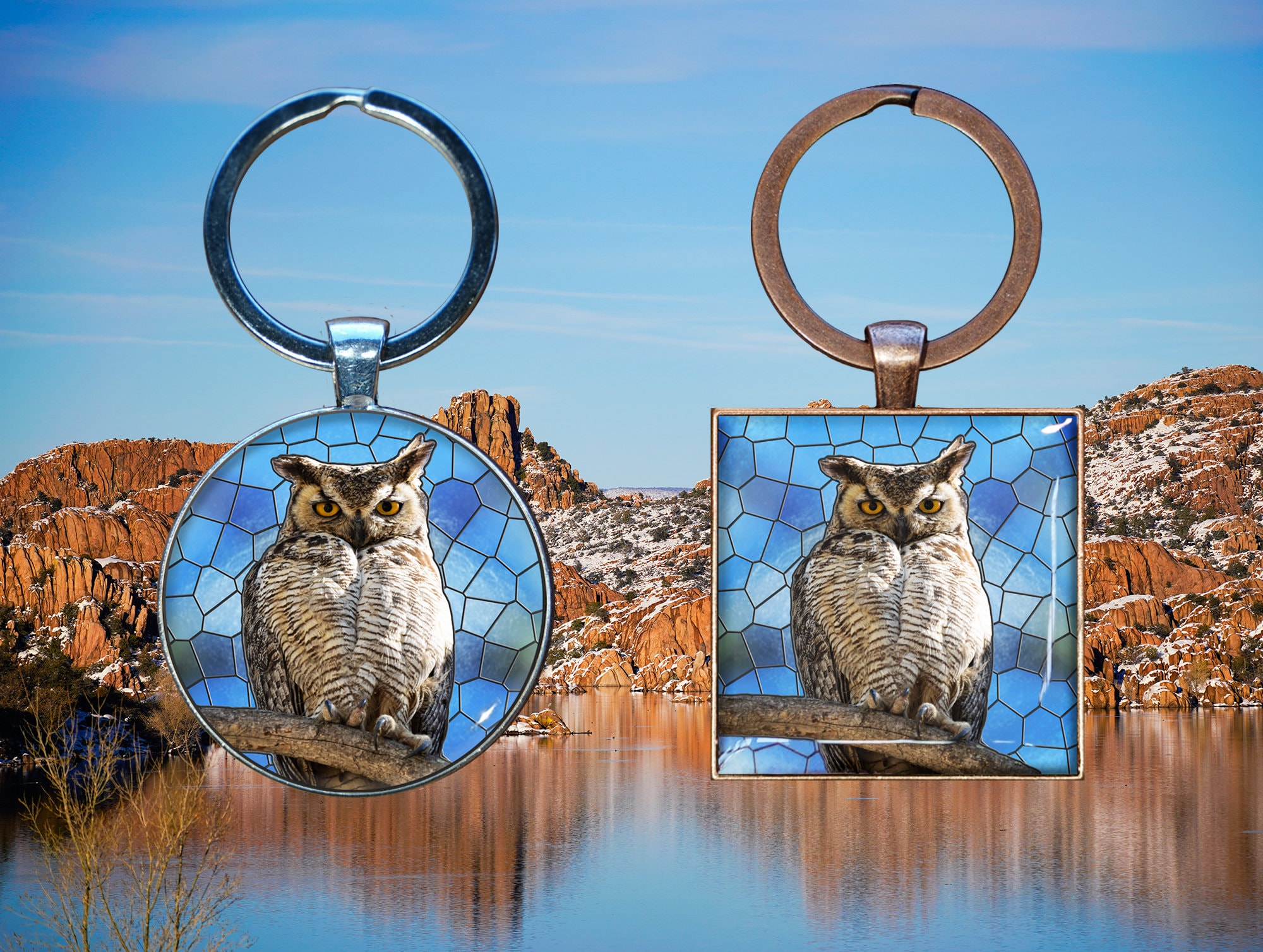 Spirit Animal Key Chain - Great Horned Owl