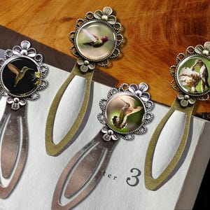 Hummingbird Metal Bookmark Handmade Gift for Nature Lover Book Accessory of Spirit Bird Wildlife Photo Back to School Bookworm Readers Hummy