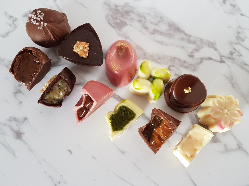 12 Handmade Japanese Chocolate Truffle Matcha Au Lait / Yuzu Etsy