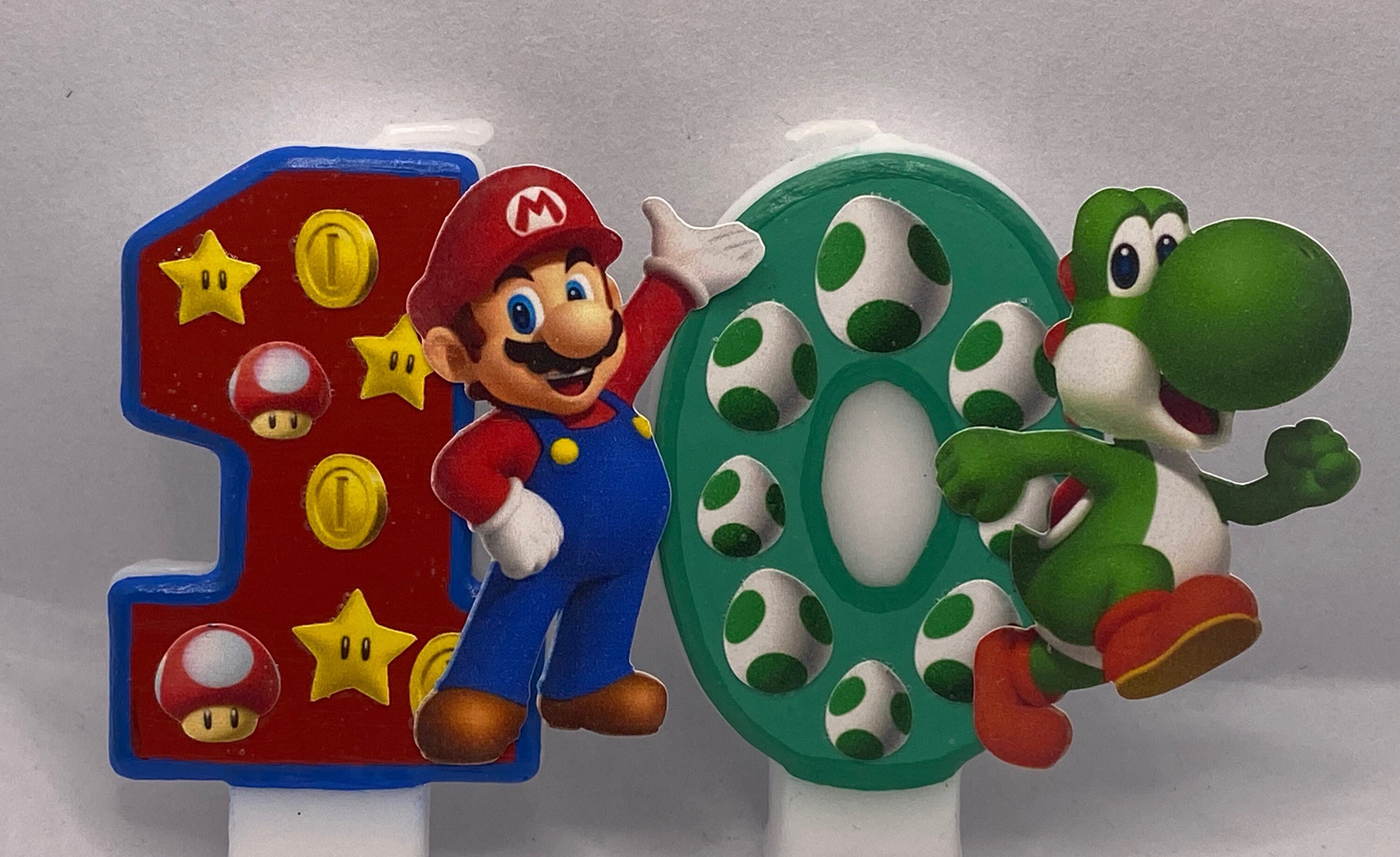 Mario And Yoshi Birthday Candle Etsy