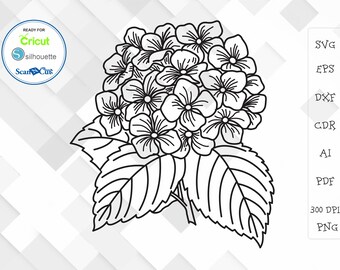 Hydrangea Svg Etsy