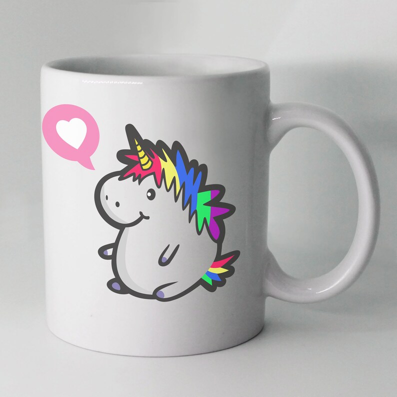Download Cute Fat Unicorn Art T-Shirt svg Cut File SVG PNG DXF | Etsy