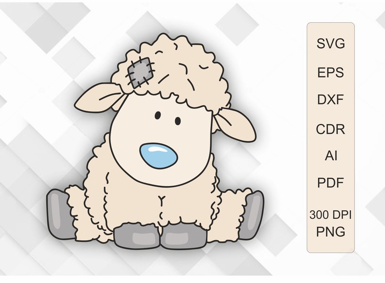 Download Baby Lamb SVG DXF Sheep Cute Baby Lamb Vinyl and Paper | Etsy