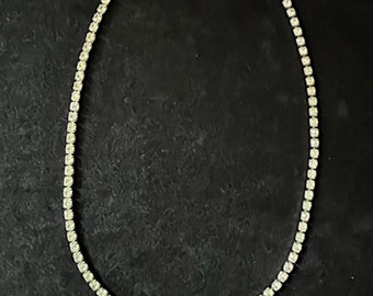 Vintage Sterling and Rhinestone Choker