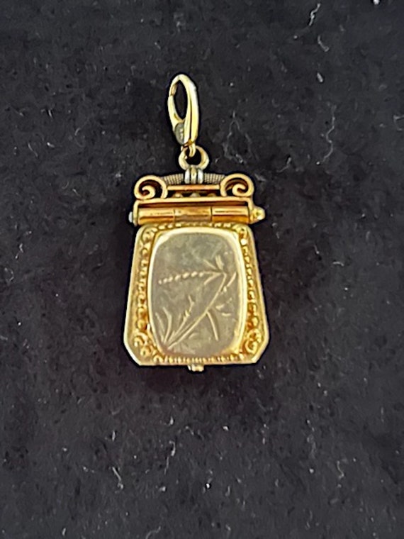 vintage Rolled Gold- Gold Filled Watch Fob Locket - image 1